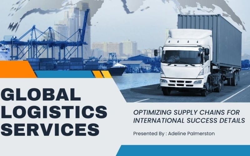 blue white orange and yellow geometric logistics presentation powerpoint template original