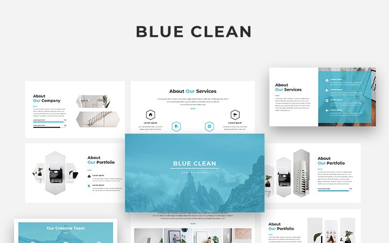 blueclean creative powerpoint template original