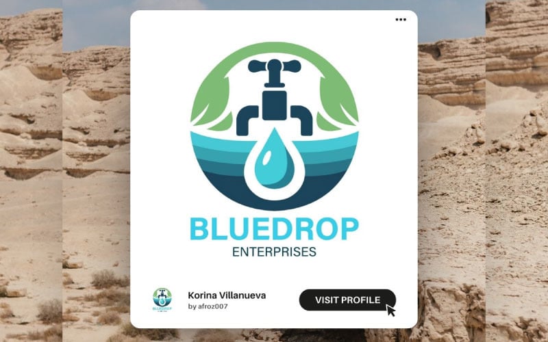 bluedrop logo template ideal for water purification amp conservation companies original