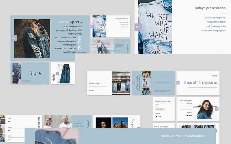blure powerpoint template original