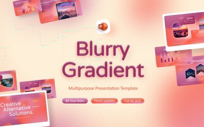 blurry creative multipurpose powerpoint template original