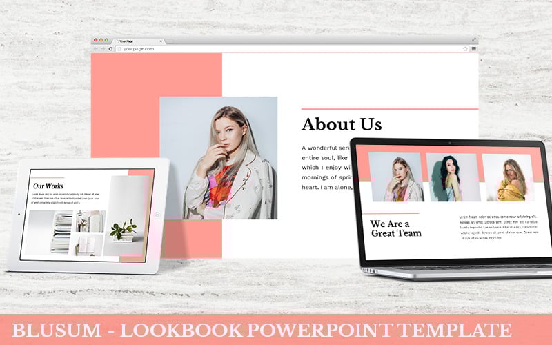 blusum lookbook powerpoint template original