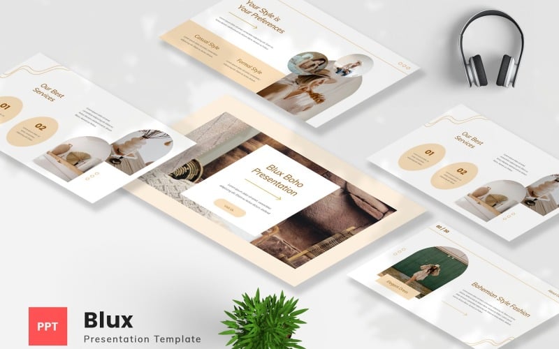 blux bohemian style powerpoint template original