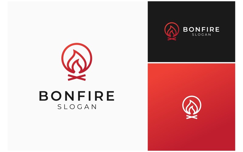 bonfire firewood fireplace logo original