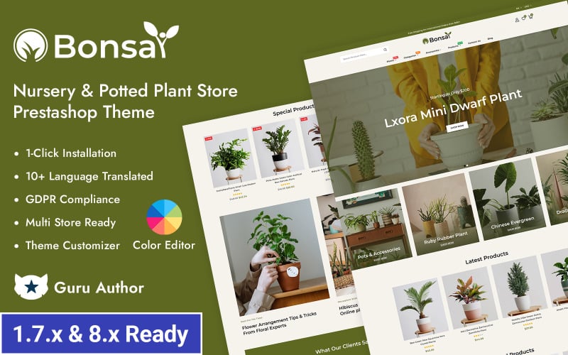 bonsai houseplants and nursery prestashop responsive theme original