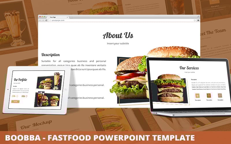 boobba fastfood powerpoint template original
