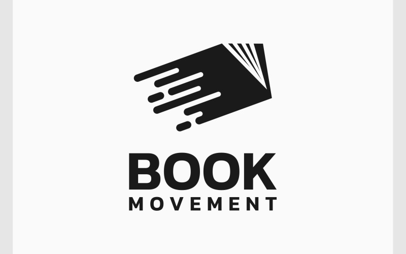 book library fast movement logo original