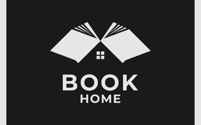 book library roof home logo original