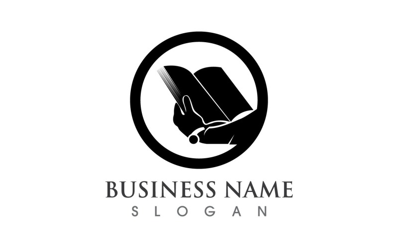 book reading people logo vector v original
