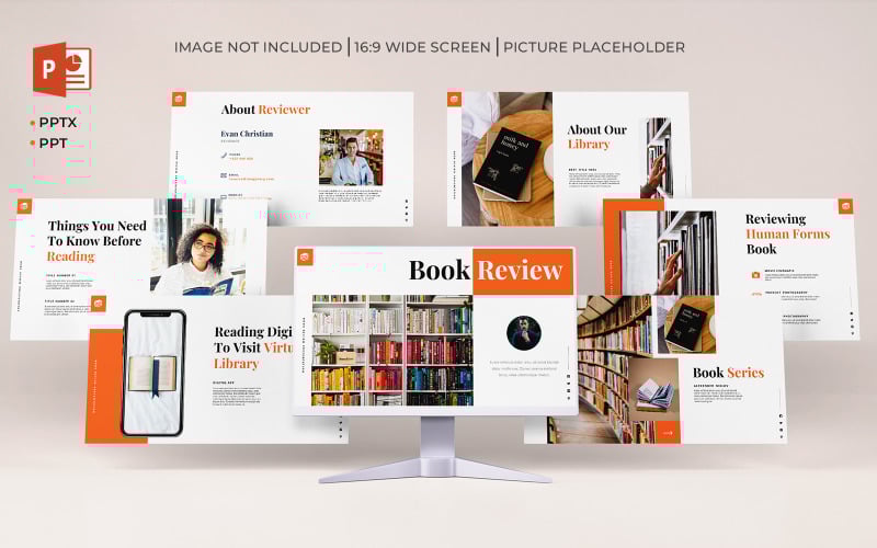 book review content powerpoint presentation template original