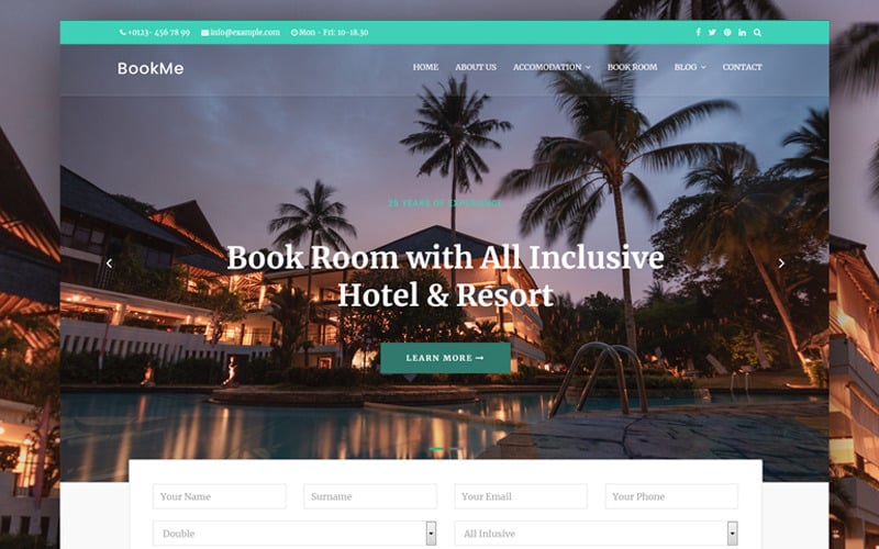 booking hotel villa and travel joomla template original