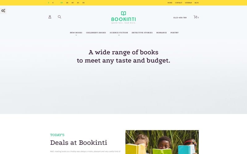 bookinti book store prestashop theme original