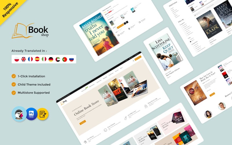 bookshop bookstall ebook comic and book store prestashop responsive theme original