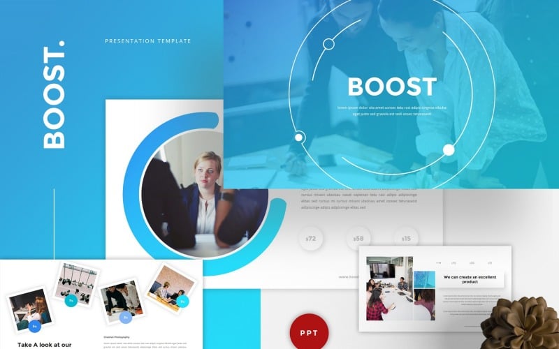 boost business powerpoint template original