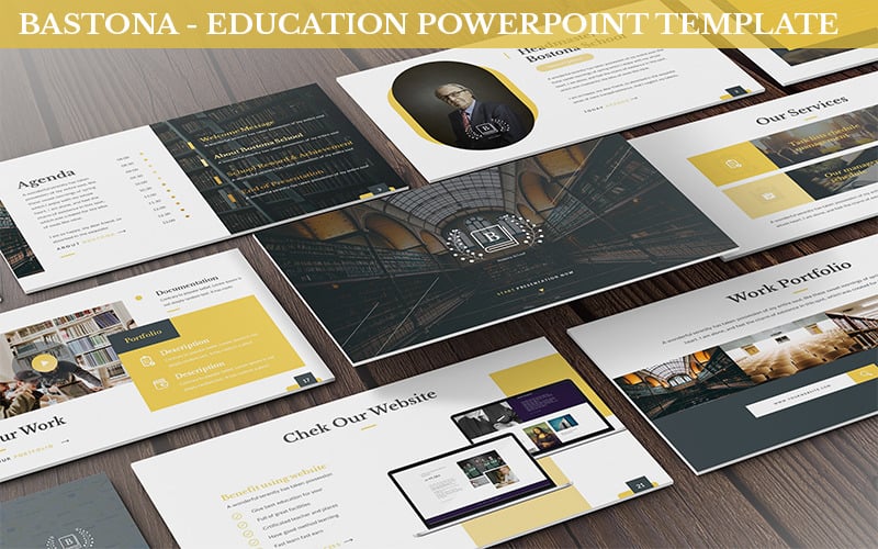 bostona education powerpoint template original