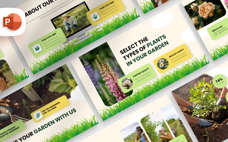 botanical business presentation template original
