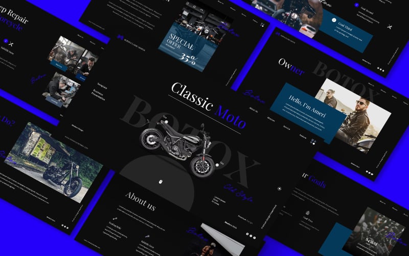 botox classic motorcycle powerpoint presentation template original