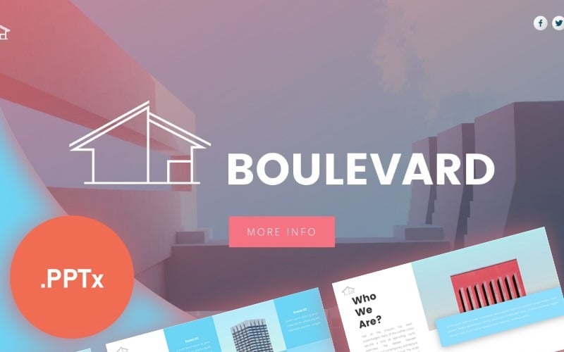 boulevard architecture presentation powerpoint template original