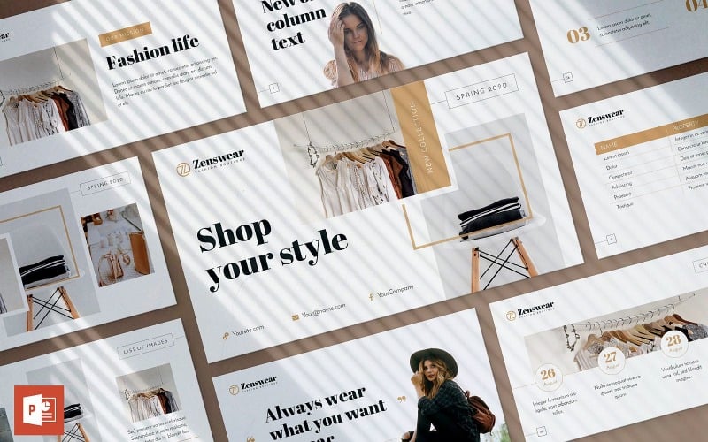 boutique presentation powerpoint template original