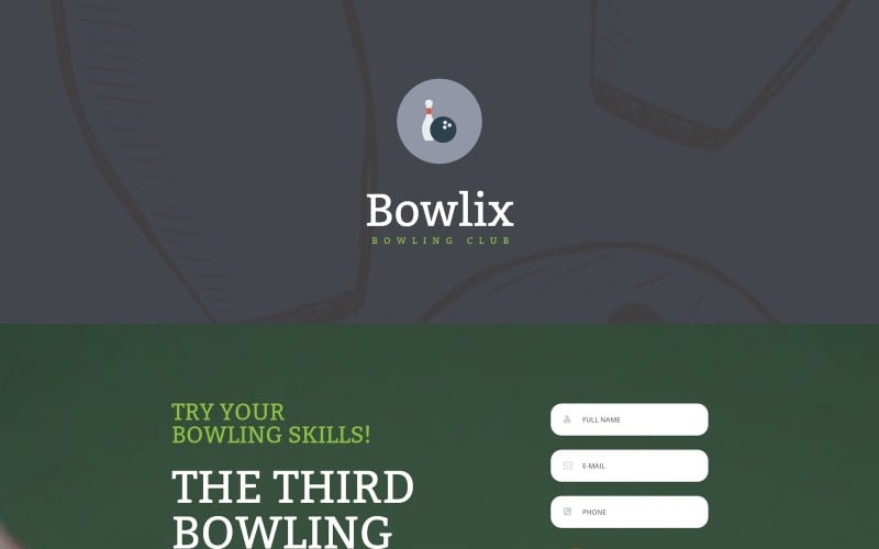 bowling responsive landing page template original