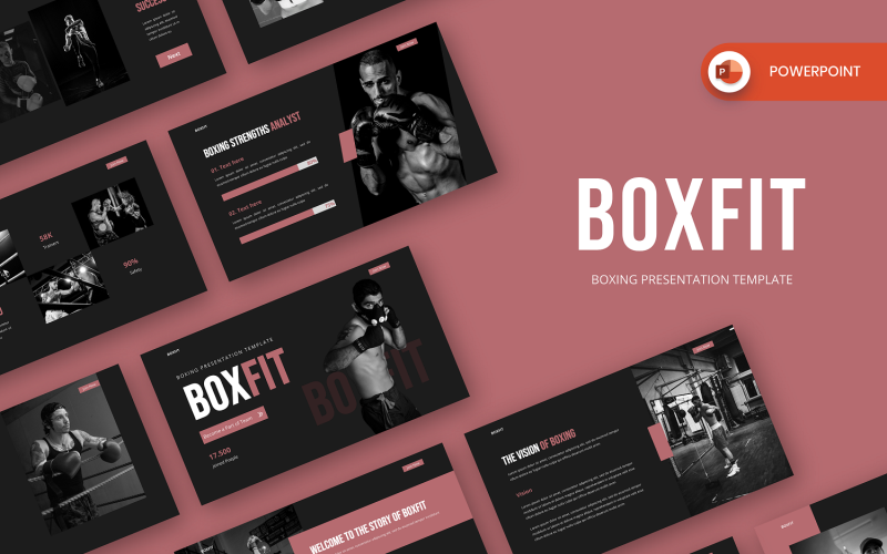 boxfit boxing powerpoint template original