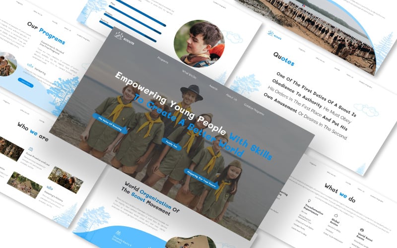 boy scout presentation powerpoint template original