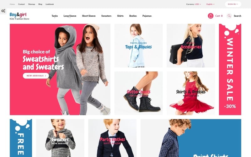 boygirl kids fashion responsive prestashop theme original