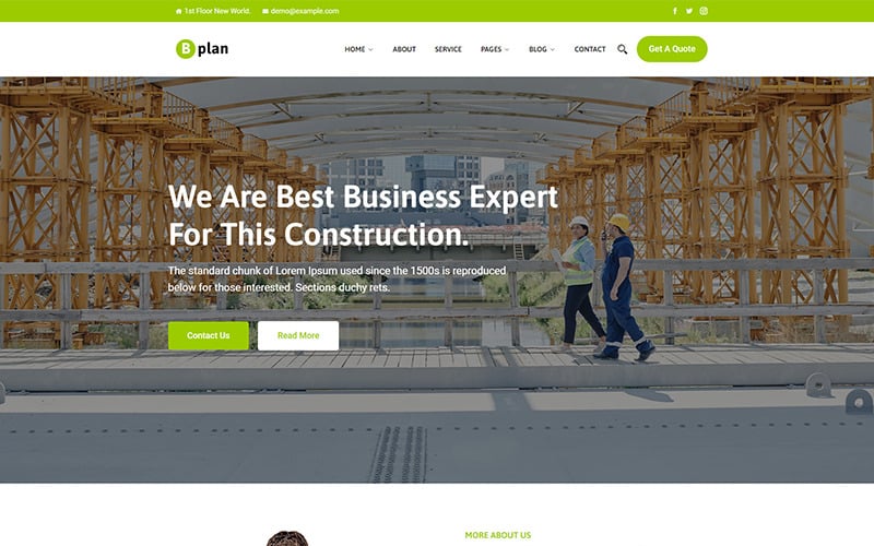 bplan home plan construction wordpress theme original