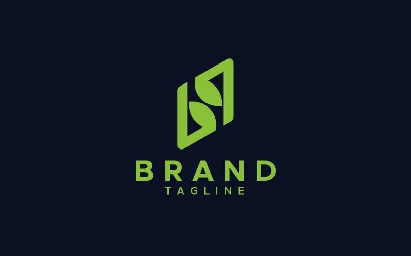 bq letter leaf logo design template original