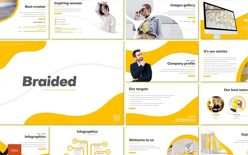 braided powerpoint template original