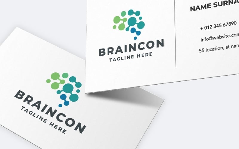 brain connect pro logo template original