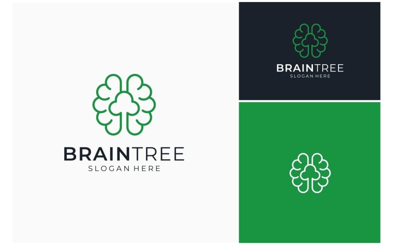 brain mind tree nature logo original