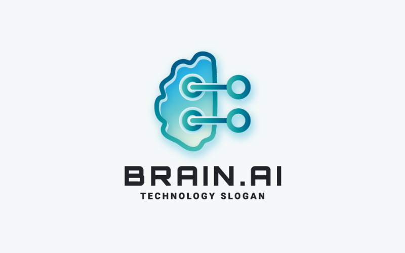 brainai futuristic tech amp ai logo design original