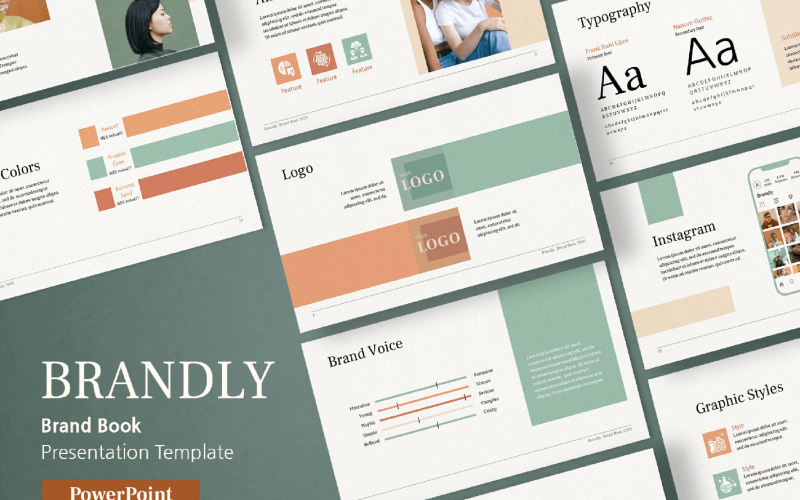 brand book presentation powerpoint template original