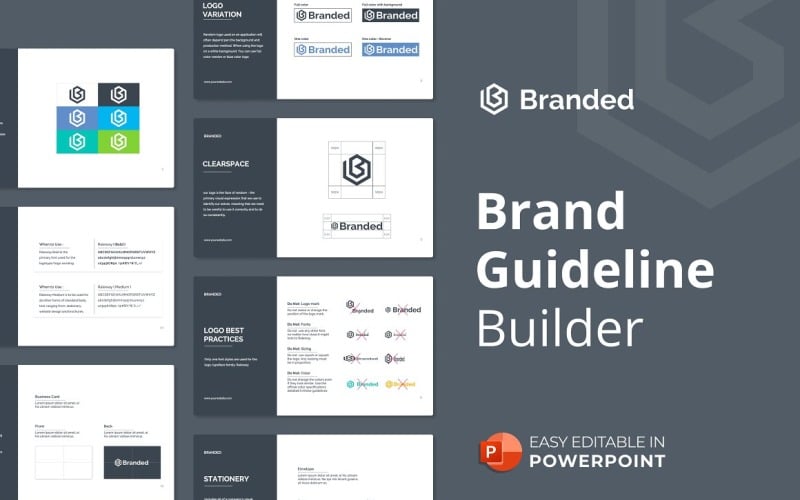 brand guideline builder presentation powerpoint template original