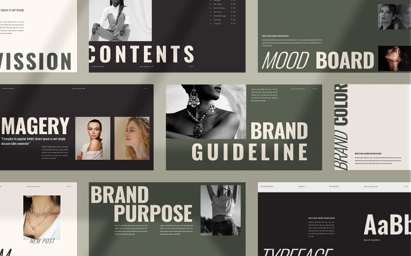 brand guideline business presentation layout template original