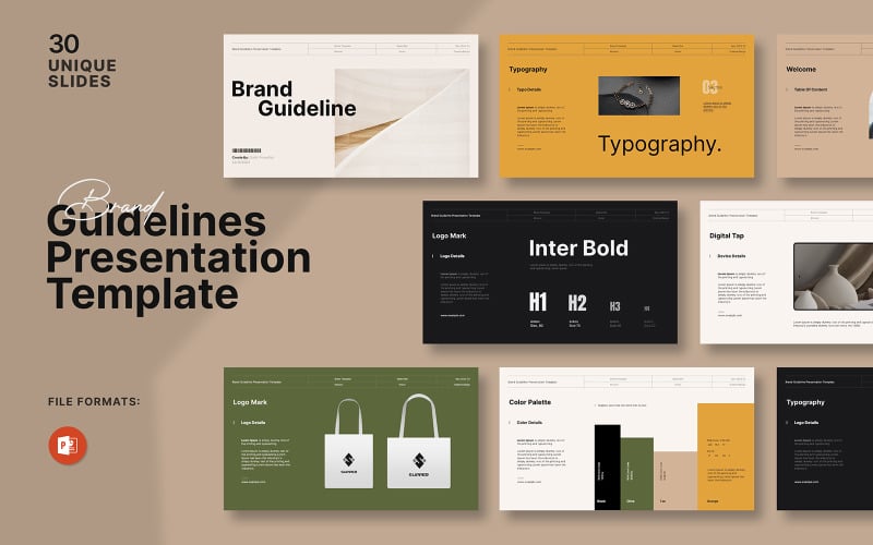 brand guideline digital presentation template original