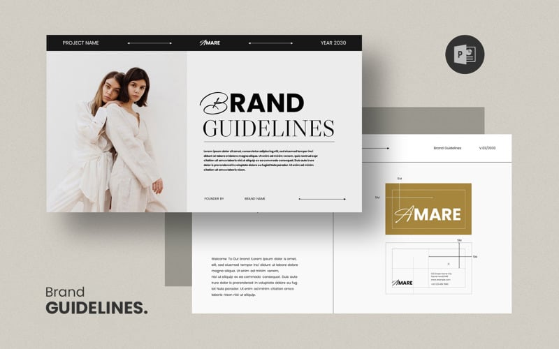 brand guideline layout presentation templat original