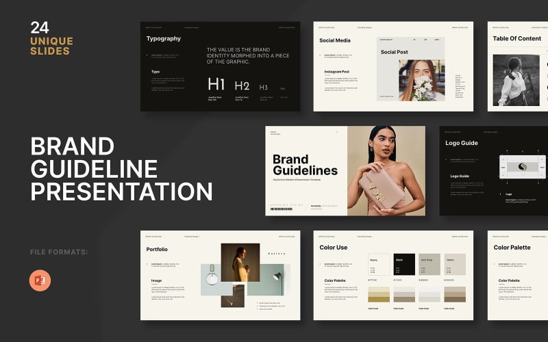 brand guideline poweroint template original