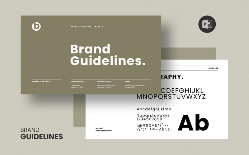 brand guideline powerpoint presentation template v original