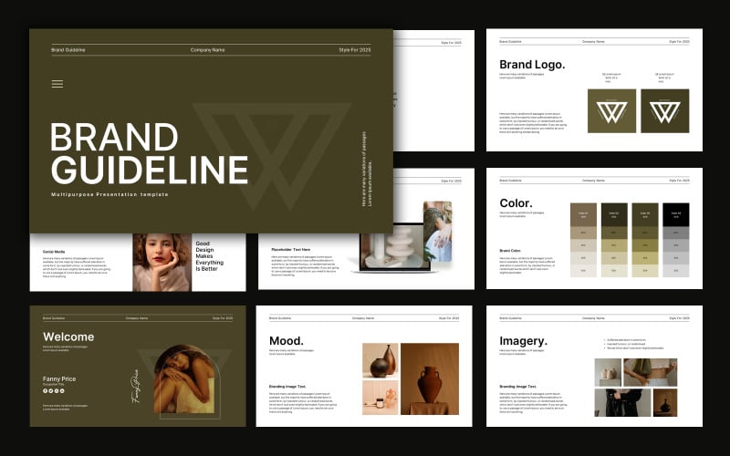 brand guideline powerpoint presentation template original