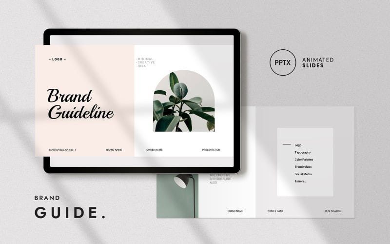 brand guideline powerpoint template layout original