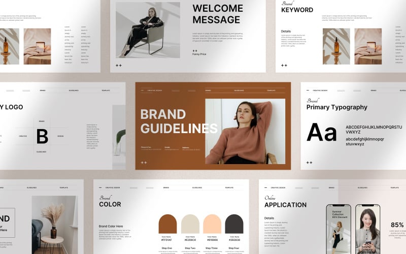 brand guideline presentation layout template original