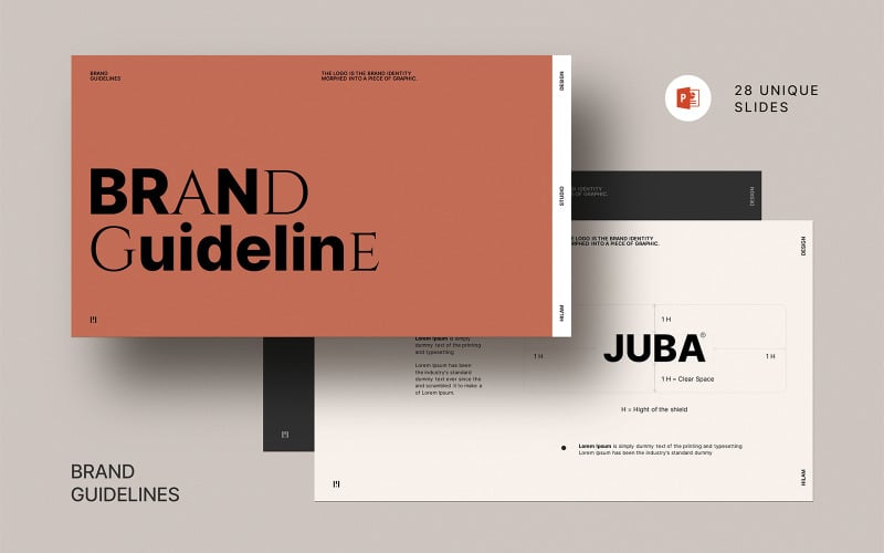 brand guideline presentation powerpoint template original