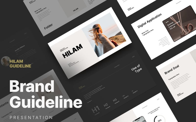 brand guideline presentation template layout original