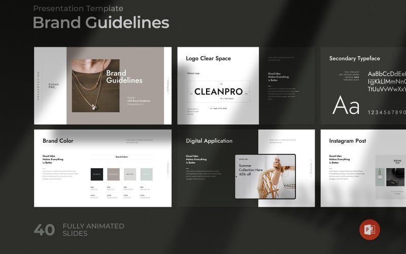 brand guideline presentation template original