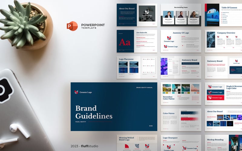brand guidelines brand manual powerpoint template original