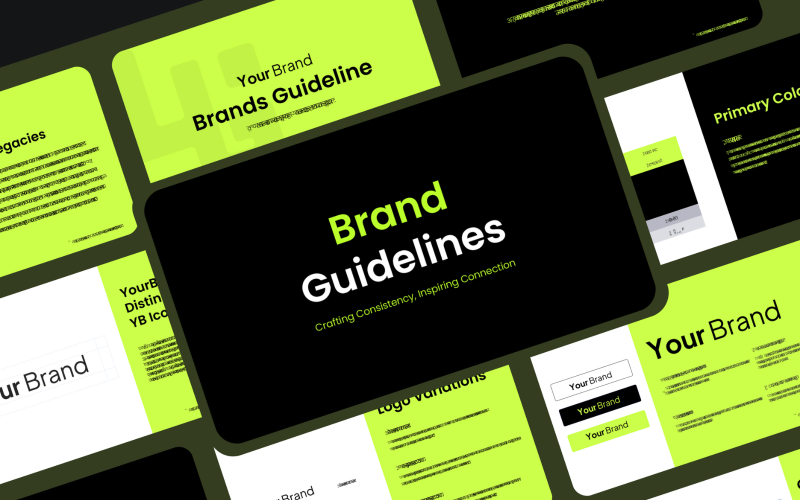 brand guidelines business presentation template powerpoint original