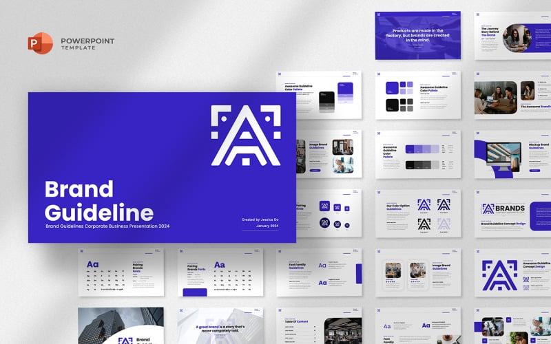 brand guidelines manual powerpoint template original