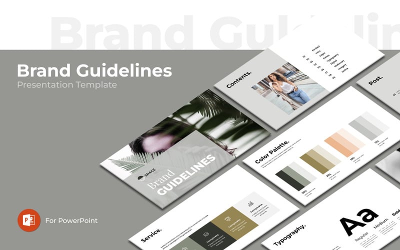brand guidelines minimal powerpoint template original